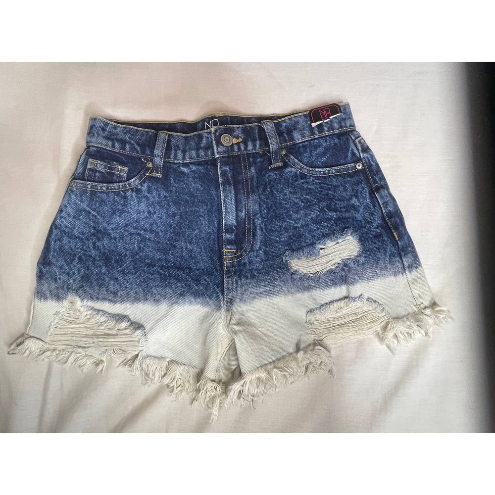 NWOT NOBO No Boundaries High Rise Distressed Rough Hem Denim Jean Shorts Sz 3 *